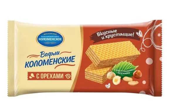 Коломенский Вафли Ореховые,200 г