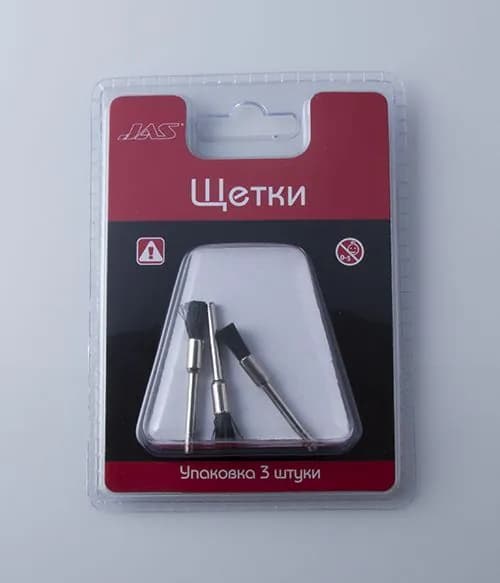 JAS Щетка нейлон, 5 мм, 3 шт. в упаковке, блистер
