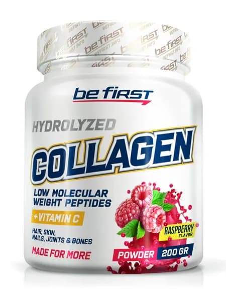 Be First Collagen + vitamin C 200 г Малина