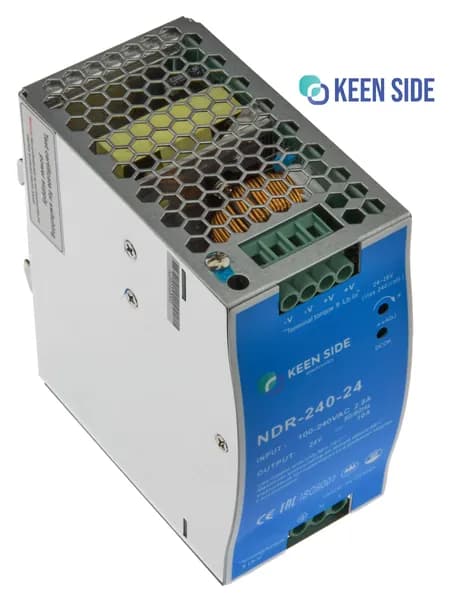 Источники питания на DIN рейку NDR-240-24 AC-DC, 24В, 10А, 240Вт