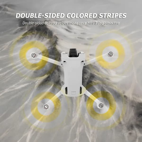 Пропеллеры для DJI Mini 3 Pro, бело-жёлтые, быстросъёмные, бесшумные