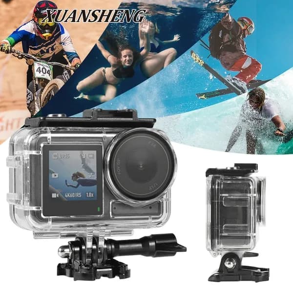 Водонепроницаемый корпус для экшн-камер DJI Osmo Action 5 Pro, 4 и 3, глубина до 60 метров