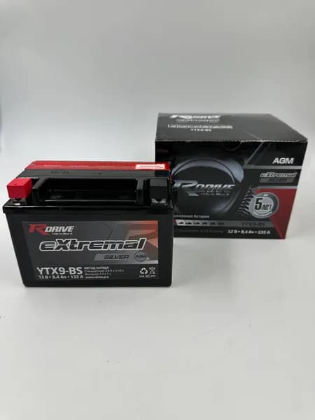 Мото Аккумулятор RDRIVE eXtremal Silver YTX9-BS