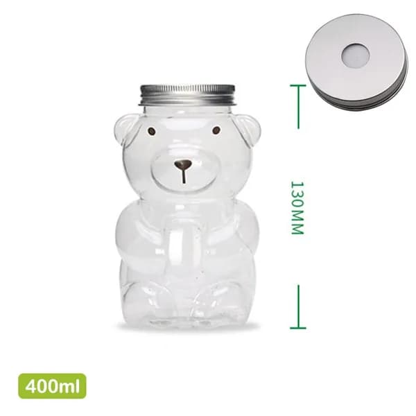 Милая бутылка чая с молоком в виде медведя, чистая красная бутылка для напитков