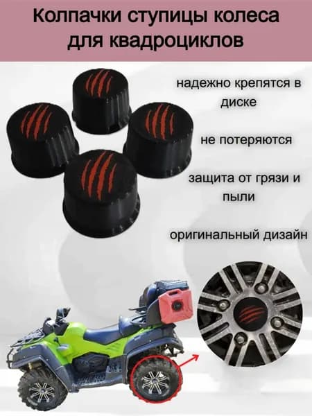 Крышки колпачки на диски для квадроцикла
