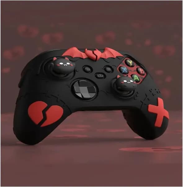 Готический чехол из силикона для геймпада Xbox Series X/S, чёрный
