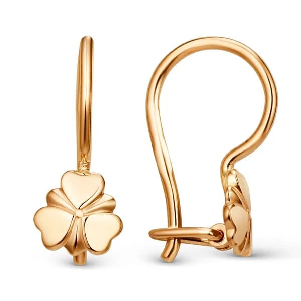 Серьги детские из красного золота 585 пробы 585GOLD
