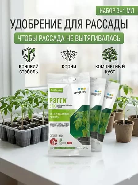 Удобрение для рассады Рэгги регулятор роста 3×1 мл
