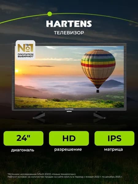 Телевизор HT-24H06B-VZ/M 24″ HD, черный