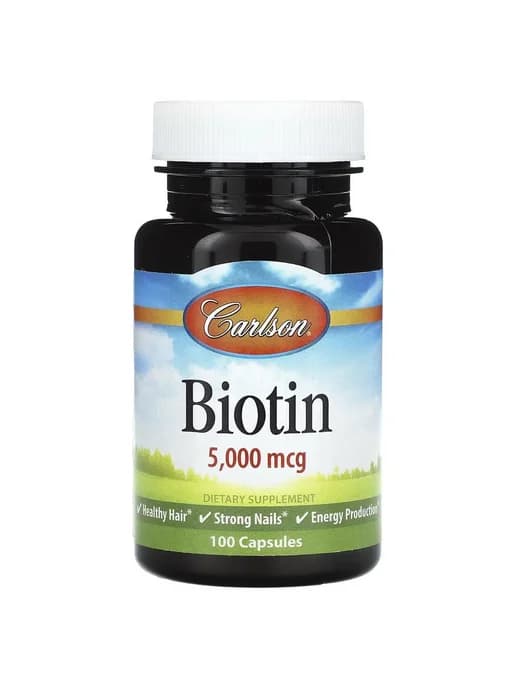 Биотин Biotin 5000 мкг 100 капсул