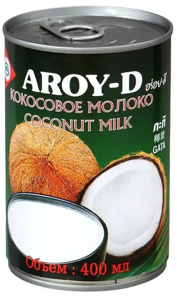 Молоко Aroy-D кокосовое 70%, жирность 17-19%, 400 мл