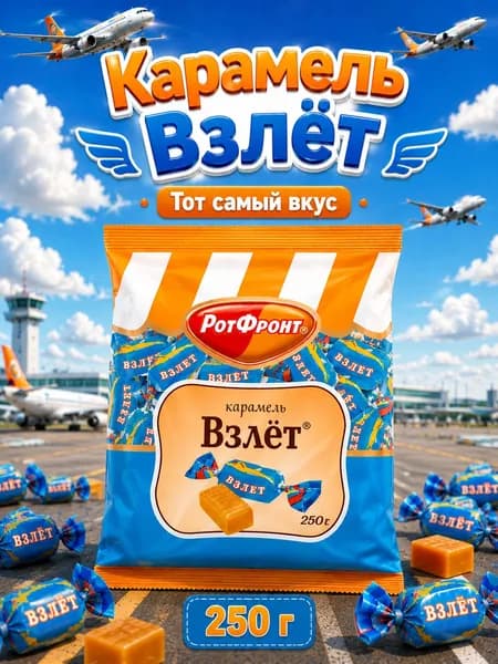 Рот Фронт, Карамель Взлет, 250 г, Россия