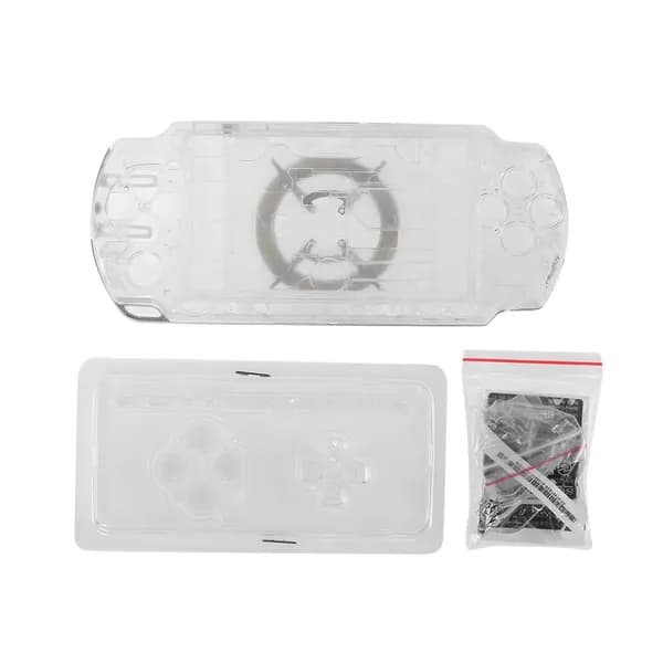 Замена корпуса для PSP-2000 из поликарбоната прозрачного цвета с комплектом кнопок