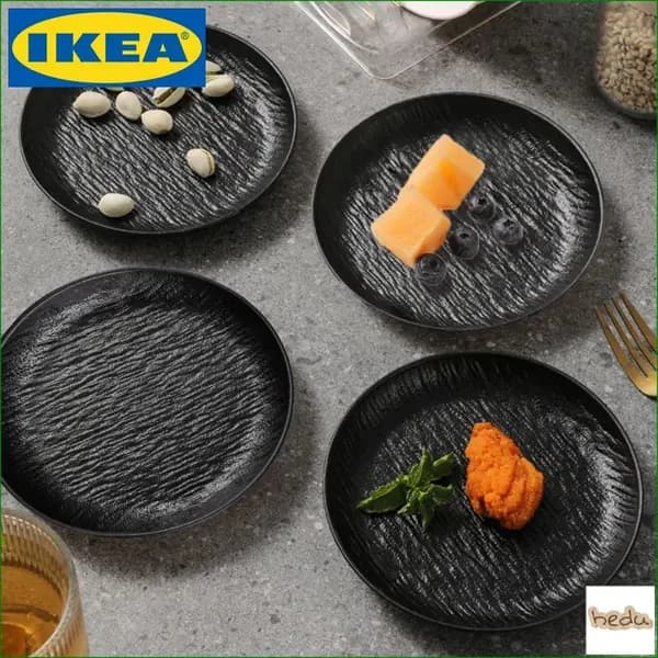 IKEA Тарелка 15 см 4 шт черный