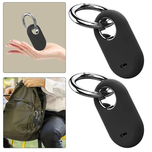 Силиконовый чехол для Samsung Galaxy SmartTag2 с металлическим кольцом