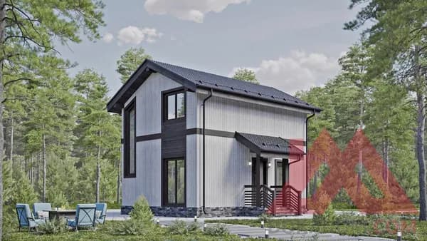 Архитектурное решение каркасного дома "Апри" 6*7, 65 м.кв.