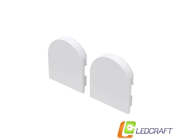 Заглушки 2 шт для профиля LC-LSS1236M36R пластиковые серые