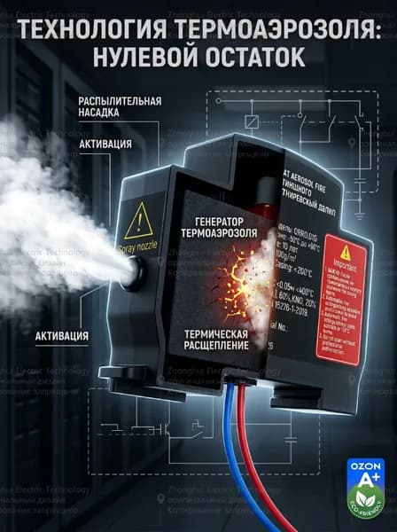 Компактный огнетушитель аэрозольный для авто, квартиры и гаража, мгновенная защита, не требует обслуживания