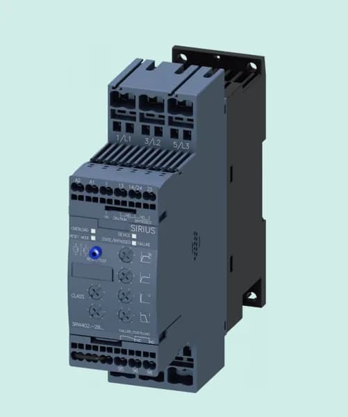 Siemens 3RW4024-2BB15 - устройство плавного пуска SIRIUS, типоразмер S0, 12.5A, 7.5КВТ/500V, 40 ГРАД., номинал. раб. напряжение UE 400-600V AC, номинал. напряжение цепи управления US 110-230V AC/DC