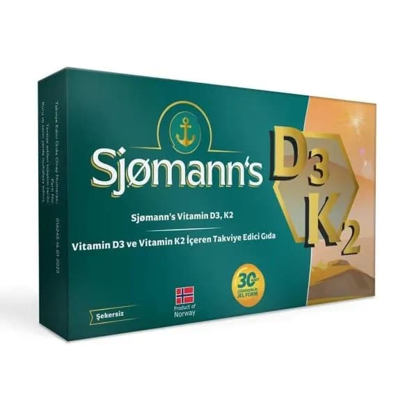Sjomann's Vitamin D3K2 30 таблеток для приема внутрь