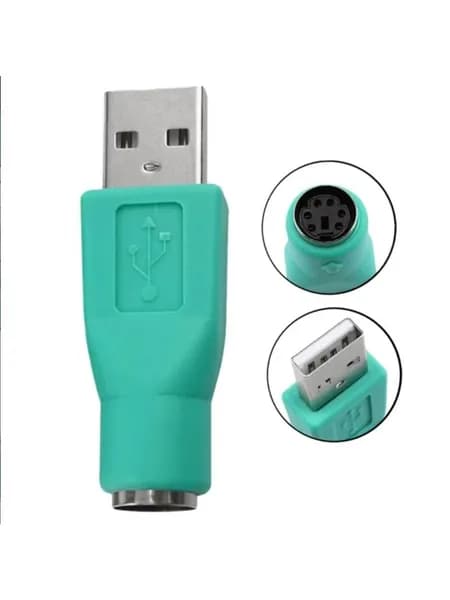 1 шт. Портативный USB-адаптер USB Male на PS2 Female / USB Female на PS2 Male, Plug & Play для клавиатуры и мыши