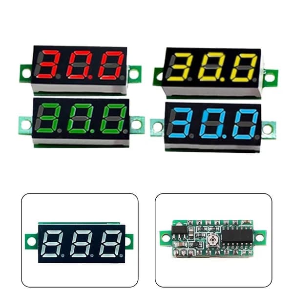 0,28 "3-Проводный светодиодный Цифровой Вольтметр Minimun DC0-100V с Обратным Подключением для защиты