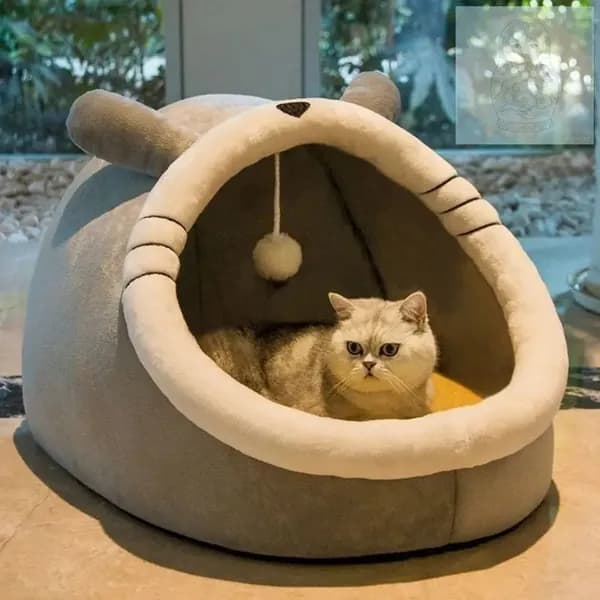 Домик для собаки и кошки, будка для животных мелких пород, дом лежанка для собак и кошек