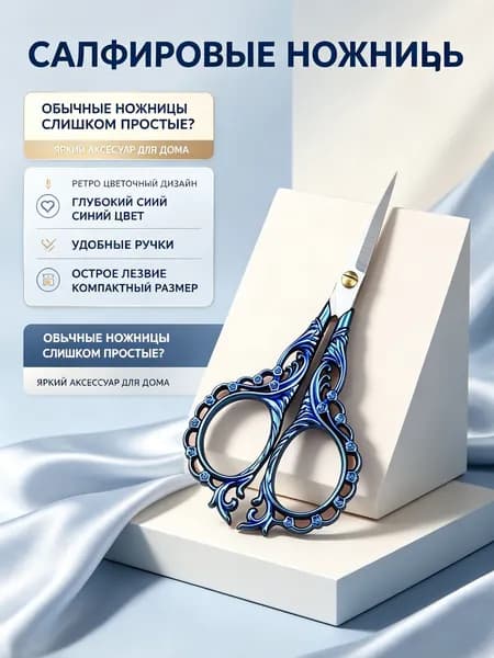 Ножницы ручные винтажные с цветком персика, радужные, для вышивки и скрапбукинга