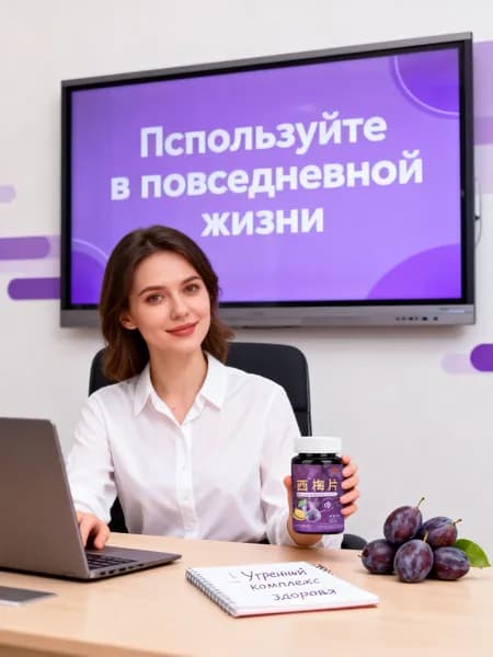 Таблетки Слива + Пробиотики + Диетическая клетчатка от запора, снижение жира, для мужчин и женщин