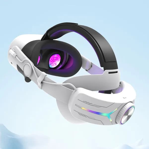 Зарядная гарнитура для Meta Quest 3S с регулируемым обхватом и подсветкой