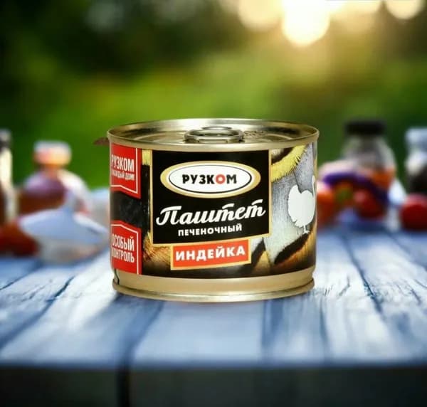 Паштет печеночный "Индейка" "РУЗКОМ" 180гр. 6шт.