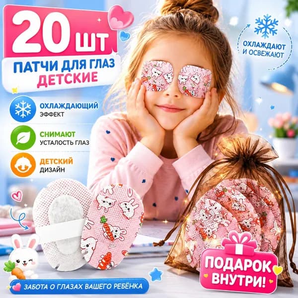 Детский пластырь глазной, окклюдер для детей, 20 штук