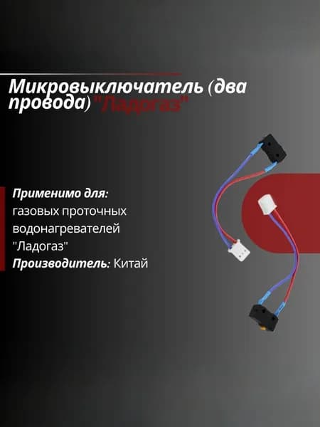 Микровыключатель для водонагревателя: Ладогаз 2 провода 2 шт