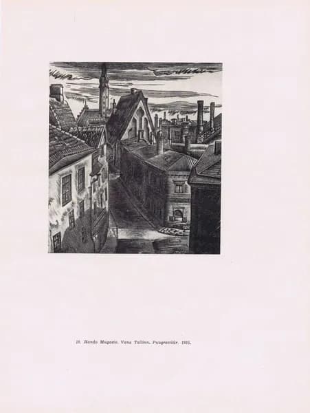 Эстония. Старый Таллин (Таллинн). Хандо Мугасто. Антикварная фототипия. СССР, 1959 год