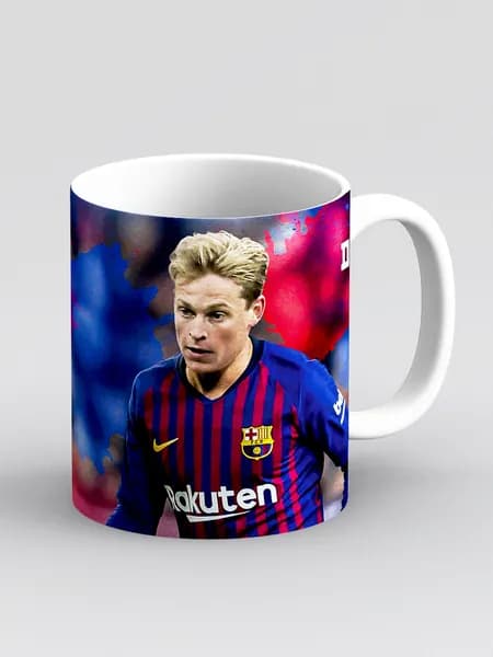 Кружка "Футбол. Френки де Йонг. ФК Барселона. Frenkie de Jong"