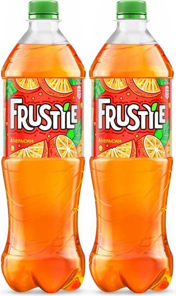 Газированный напиток Frustyle апельсин, комплект: 2 упаковки по 1 л