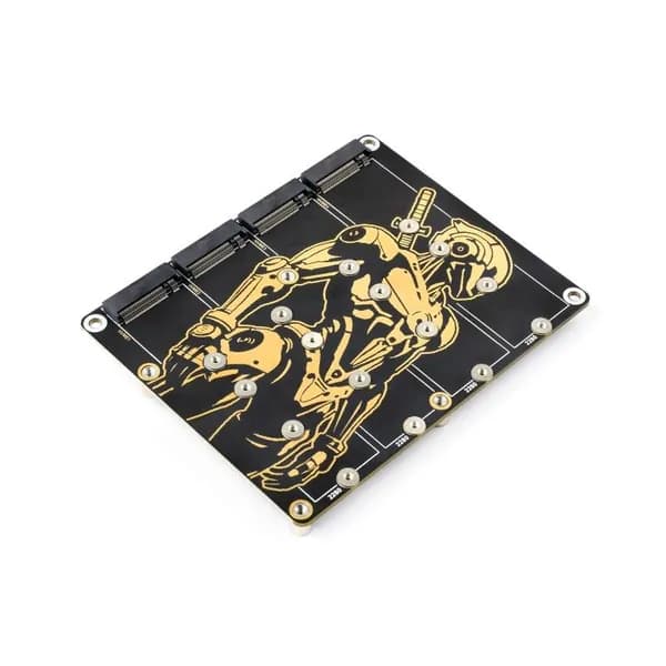 PCIE TO 4-CH NVME Board (B) - 4-х канальный адаптер M.2 для Raspberry Pi 5