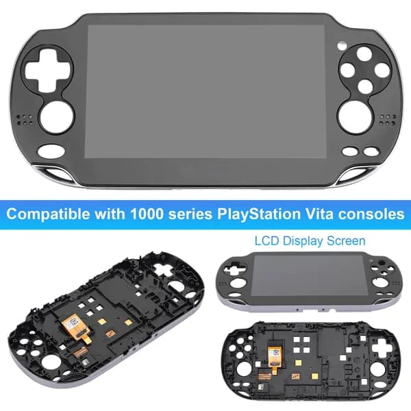 Жидкокристаллический сенсорный дисплей для PlayStation Vita 1000, чёрный