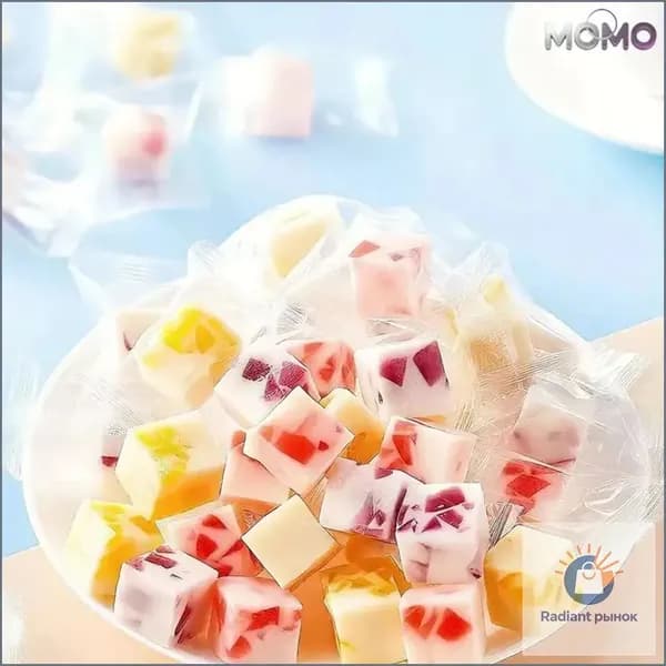 Вкусные мягкие конфеты с соком лактобактерий, смешанные вкусы (100 г, около 15штук), китайские закуски на каждый день