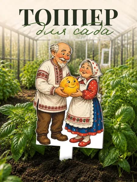 Фигурки для сада Колобок - дед и бабка, персонажи из сказки