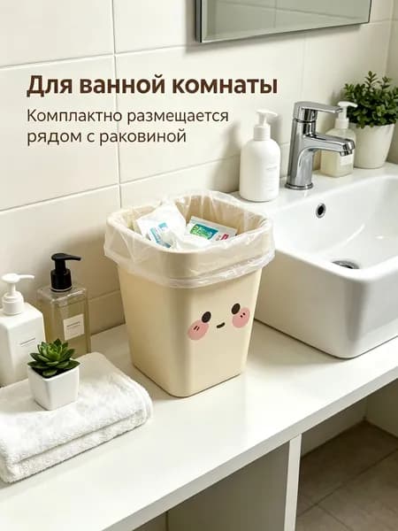 Корзина для бумаг yaquan7L, 6 л, 1 шт