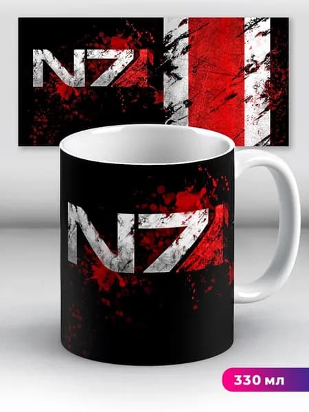 Кружка Mass Effect N7 красный