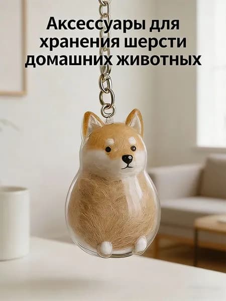 Прозрачный брелок в форме собаки - 14 вариантов