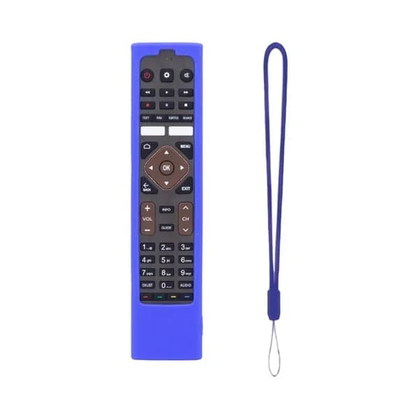 (1 шт.) Силиконовый чехол для пульта Haier HTR A27 синий