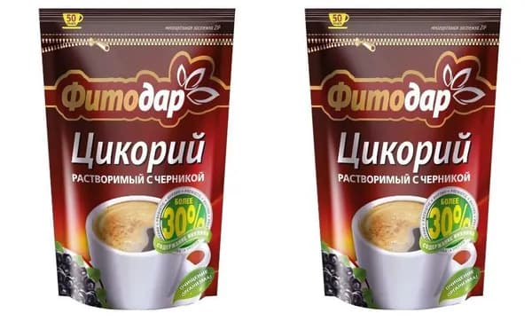 Фитодар Цикорий растворимый, черника, 100 г - 2 шт