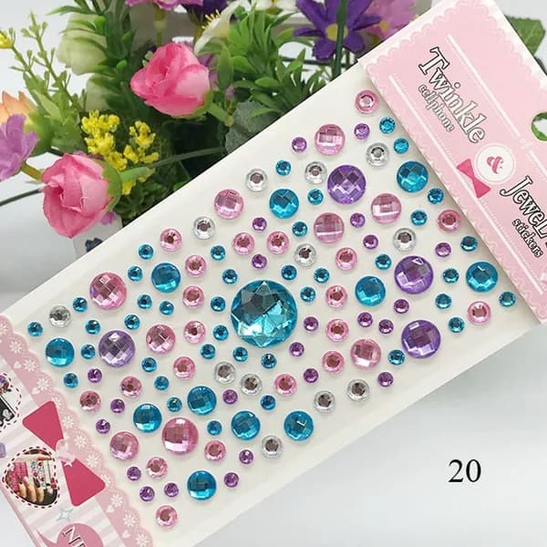 Акриловые стразы для лица, декоративные наклейки для DIY 20