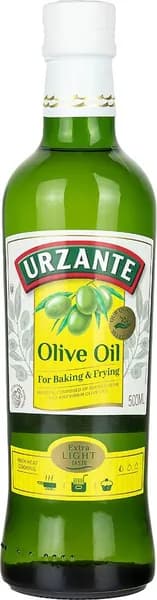Масло оливковое Urzante Light рафинированное с добавлением нерафинированного для жарки, 500мл