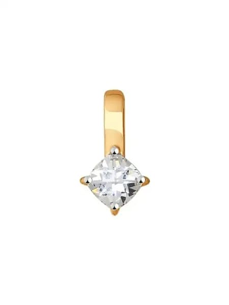 Подвеска из золота 375 пробы женская с кристаллом swarovski