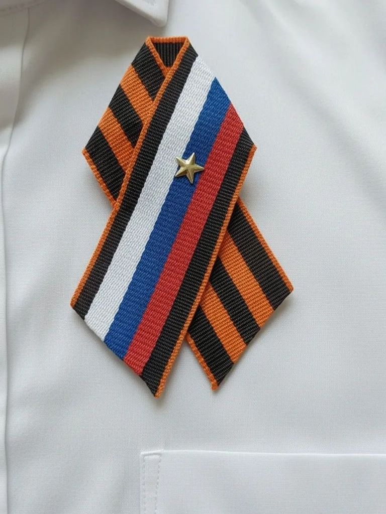 Георгиевская лента на 9 мая лента россиия золотая звезда