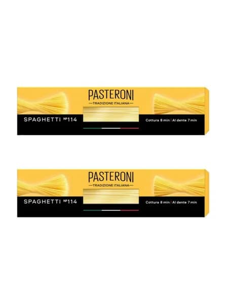 Pasteroni Макароны спагетти Spaghetti №114 высший сорт, 450 г, 2 шт